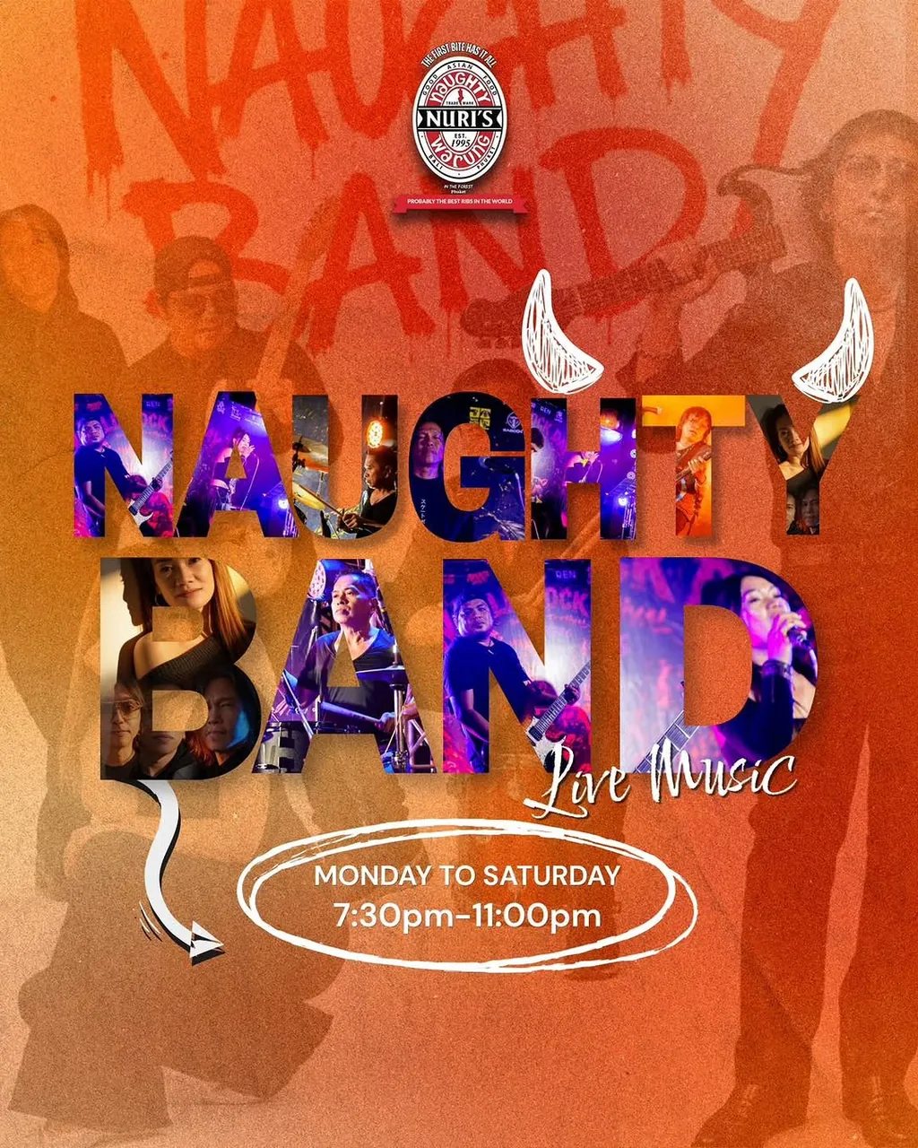 The Naughty Band — живьём шесть вечеров в неделю