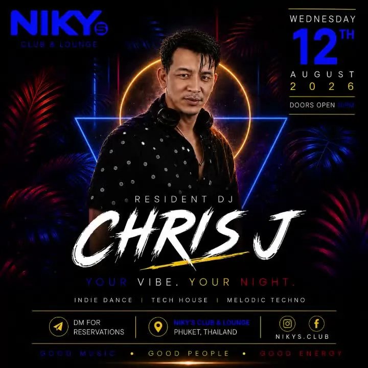 Chris J в NiKY's: среда, 12 августа 2026