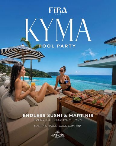 Пул-пати KYMA в Fira Beach Club