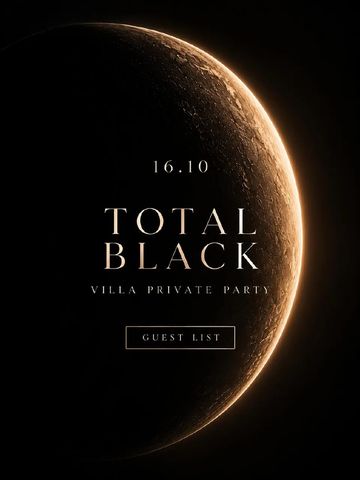 Villa Private Party: Total Black