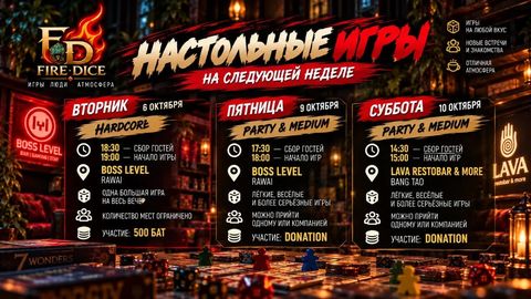 Вечер хардкорных настольных игр