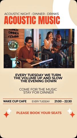Вечер живой музыки в Wake Cup