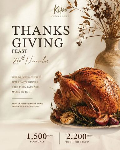 Thanksgiving Feast at Kipo Steakhouse