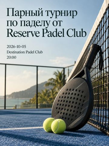Парный турнир по паделу от Reserve Padel Club